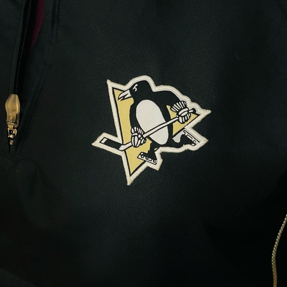 CCM Reebok NHL Pittsburgh Penguins Quarter Zip Jacket - Picture 3 of 5